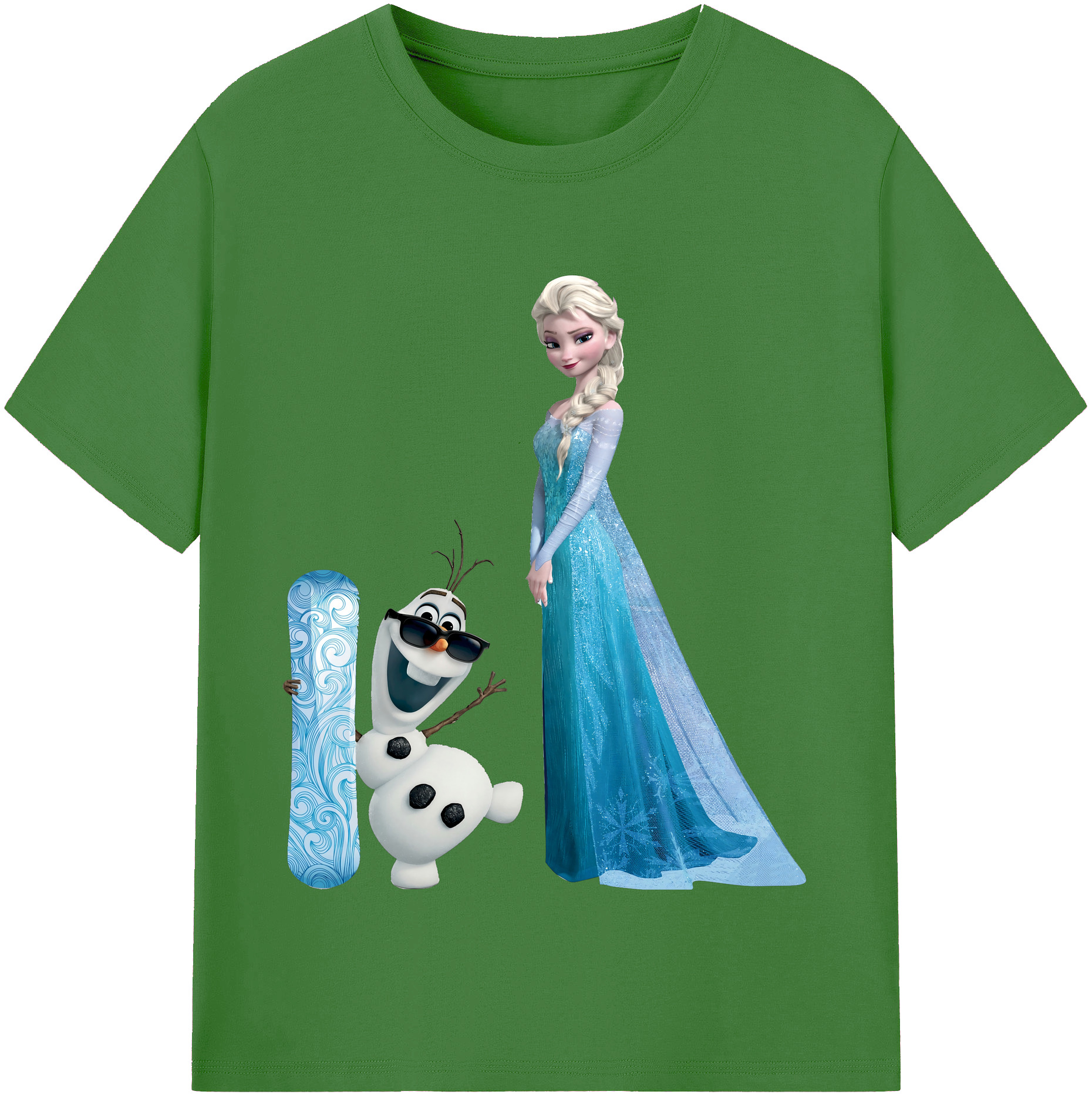 （画像用） アナと雪の女王 アンナ エルサ Frozen Anna Elsa レディースカジュアルプリントTシャツ（綿100％）
